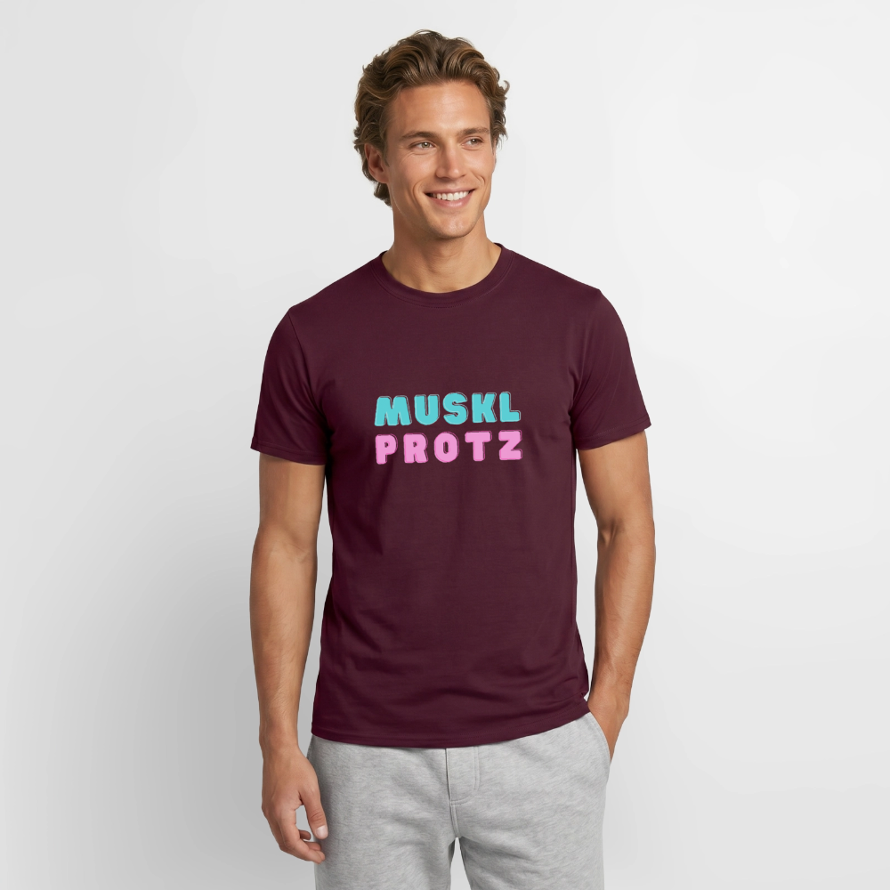 Muskl Protz, Männer T-Shirt - Ziegelrot
