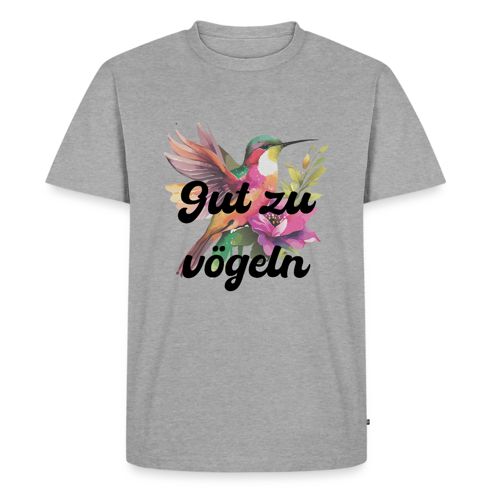 Gut zu vögeln Kolibri, Männer Premium T-Shirt - Grau meliert