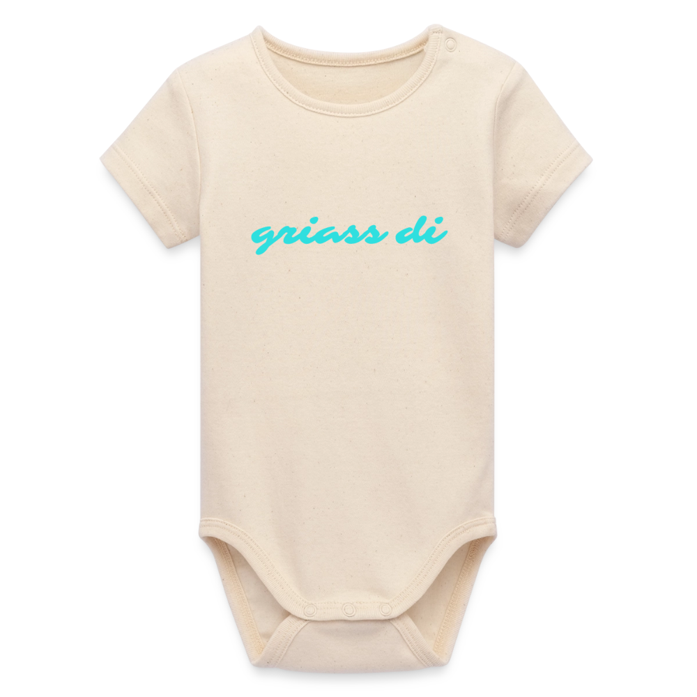 griass di - grüß dich, Bio Baby-Body (kurzarm) - Natur