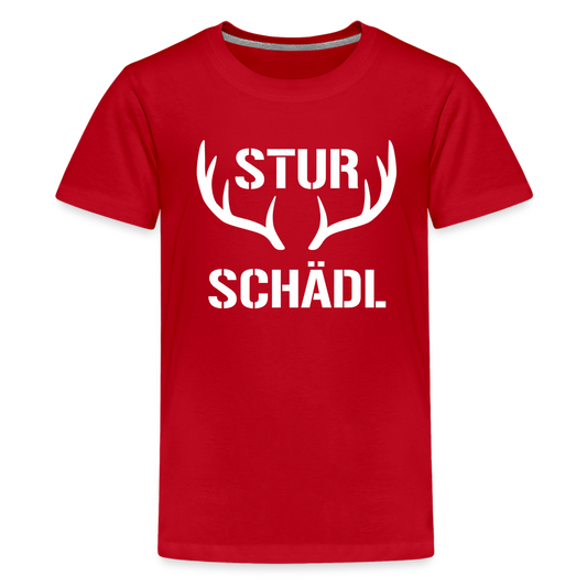 Sturschädl, Teenager (10 - 12 Jahre) Premium  T-Shirt - Rot