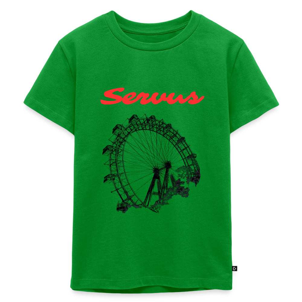 Servus (dt. Hallo) in rot & Wiener Riesenrad in schwarz, Kinder Premium T-Shirt - Grün