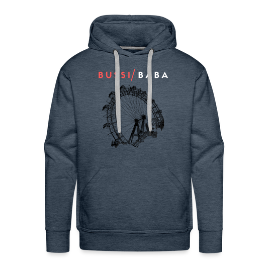 Bussi Baba korallenrot - Wiener Riesenrad in schwarz, Männer Premium Hoodie - Jeansblau