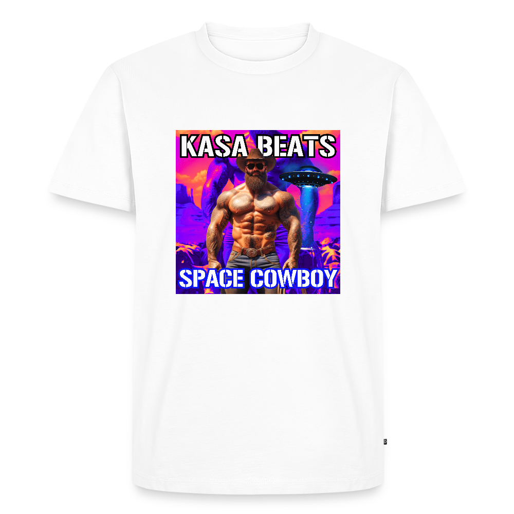 KASA BEATS - SPACE COWBOY, Men/ Männer Premium T-Shirt - Weiß
