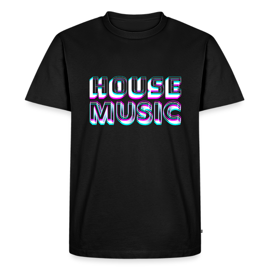 HOUSE MUSIC, funky 3D letters, Men Premium T-Shirt - Schwarz