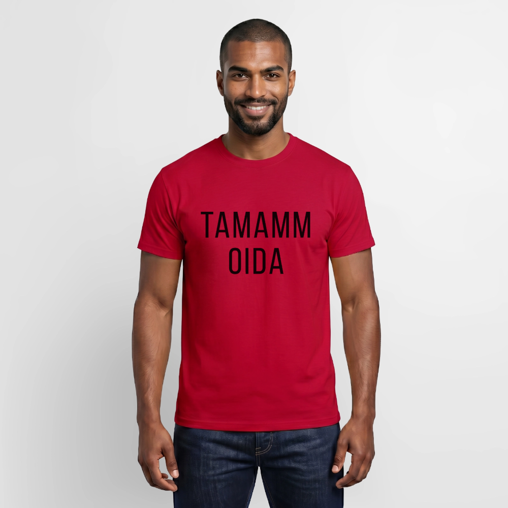 TAMAMM OIDA schwarz, Männer T-Shirt - Rot
