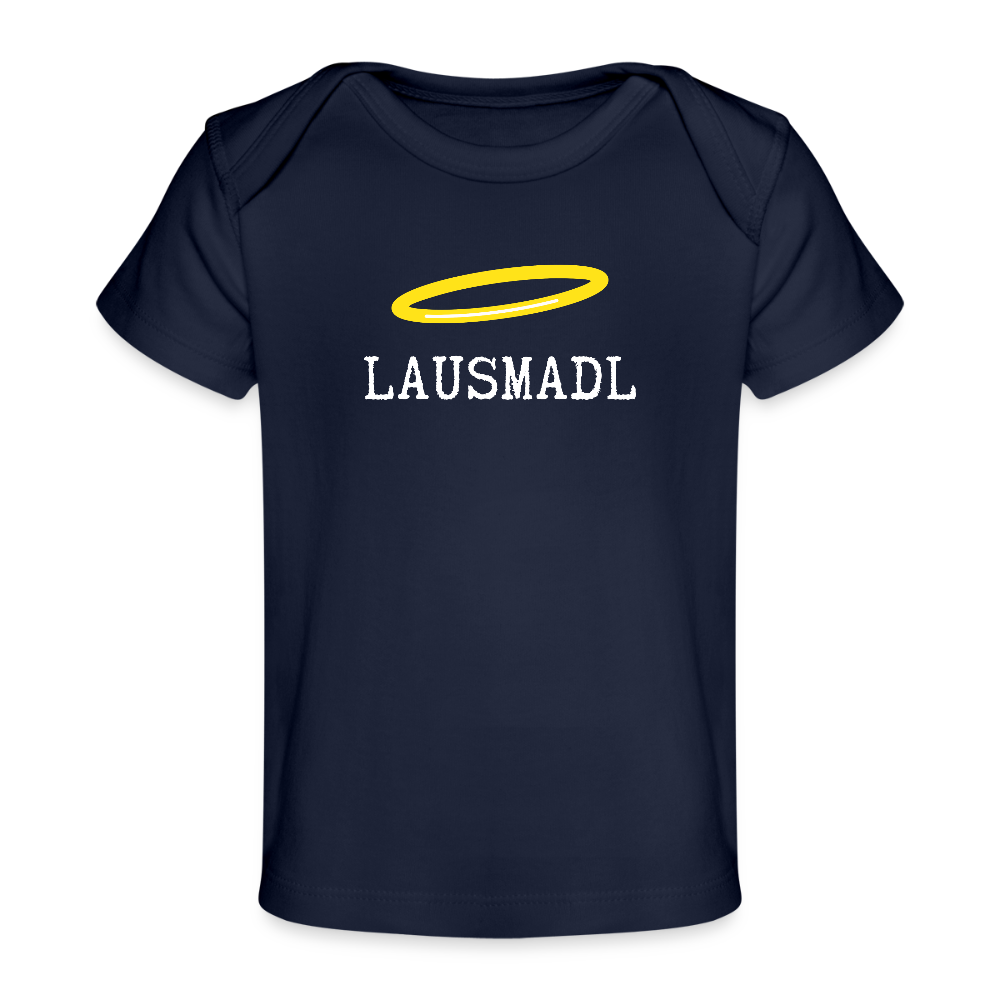 Lausmadl, bairisches bzw österreichisches (zu dt.) Lausemädchen ;-) Baby Bio-T-Shirt - Dunkelnavy