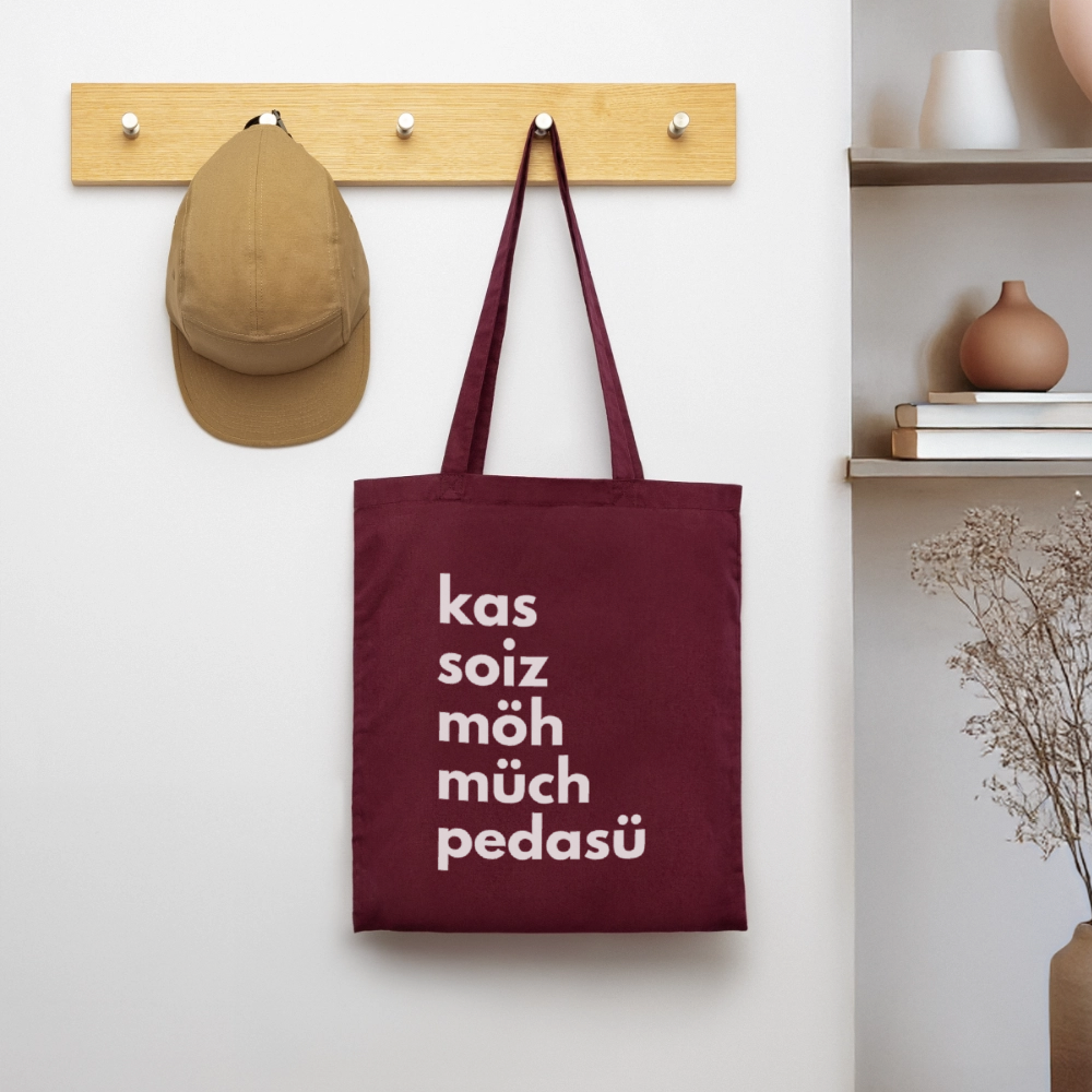 Einkaufsliste, Sackerl - Burgunderrot