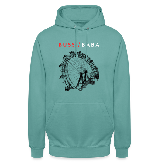 Bussi / Baba korallenrot- Unisex Kapuzenpulli - Pastelltürkis