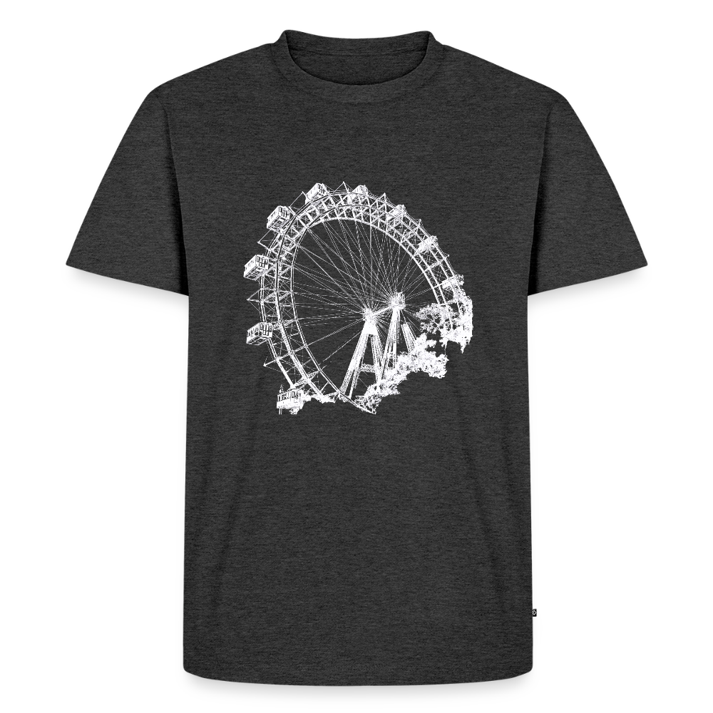 Wiener Riesenrad weiß - Männer Premium  T-Shirt - Anthrazit meliert