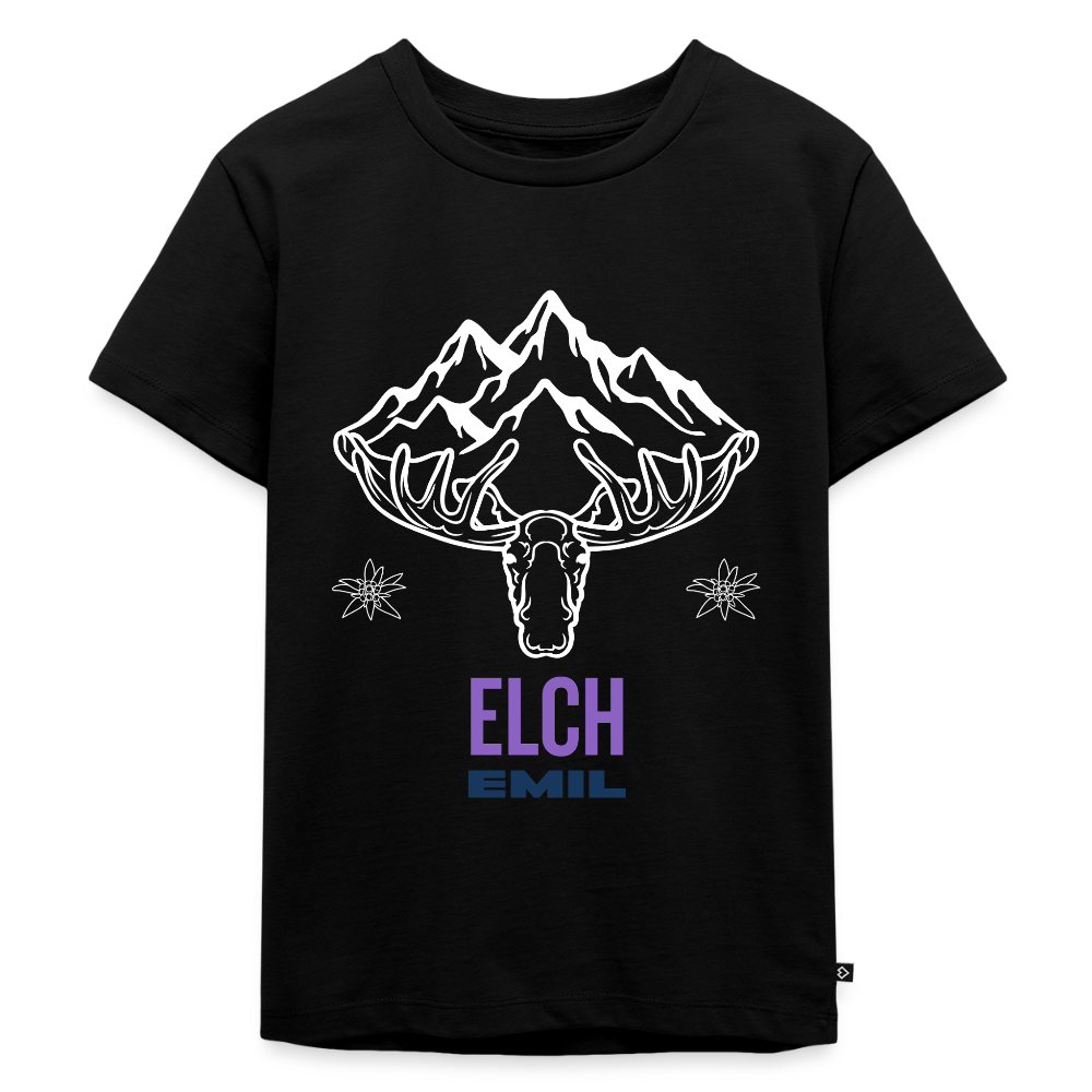 Elch Emil in Österreich, Kinder Premium T-Shirt - Schwarz