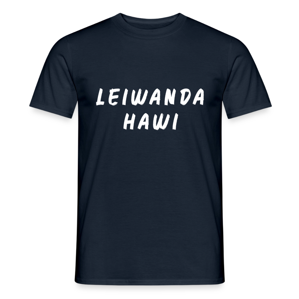 LEIWANDER HAWI aufgepinselt, Männer T-Shirt - Navy