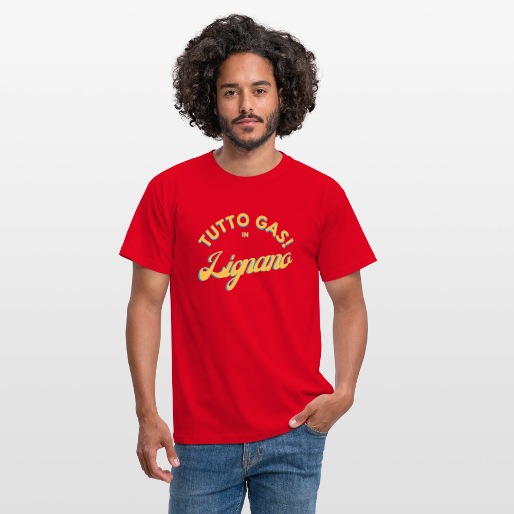 TUTTO GAS! in Lignano,  Männer T-Shirt - Rot