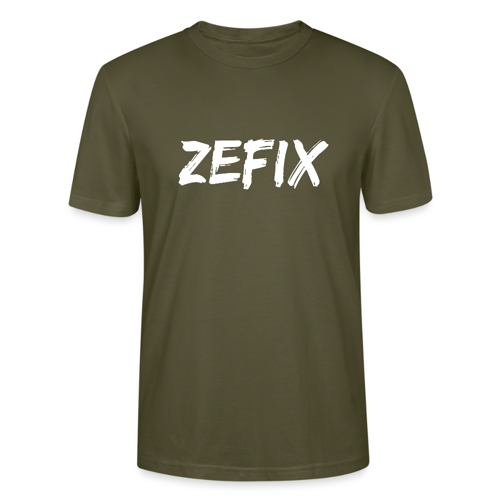Zefix - Fluchen auf bairisch, Stanley/Stella Unisex Bio T-Shirt - Khaki