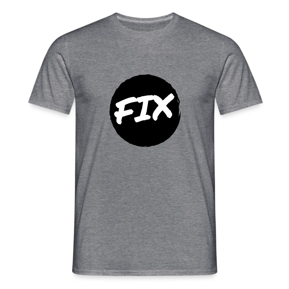 Fix - 100% sicher, fix hoit Oida ;-) Wiener Spruch, Männer T-Shirt - Graphit meliert