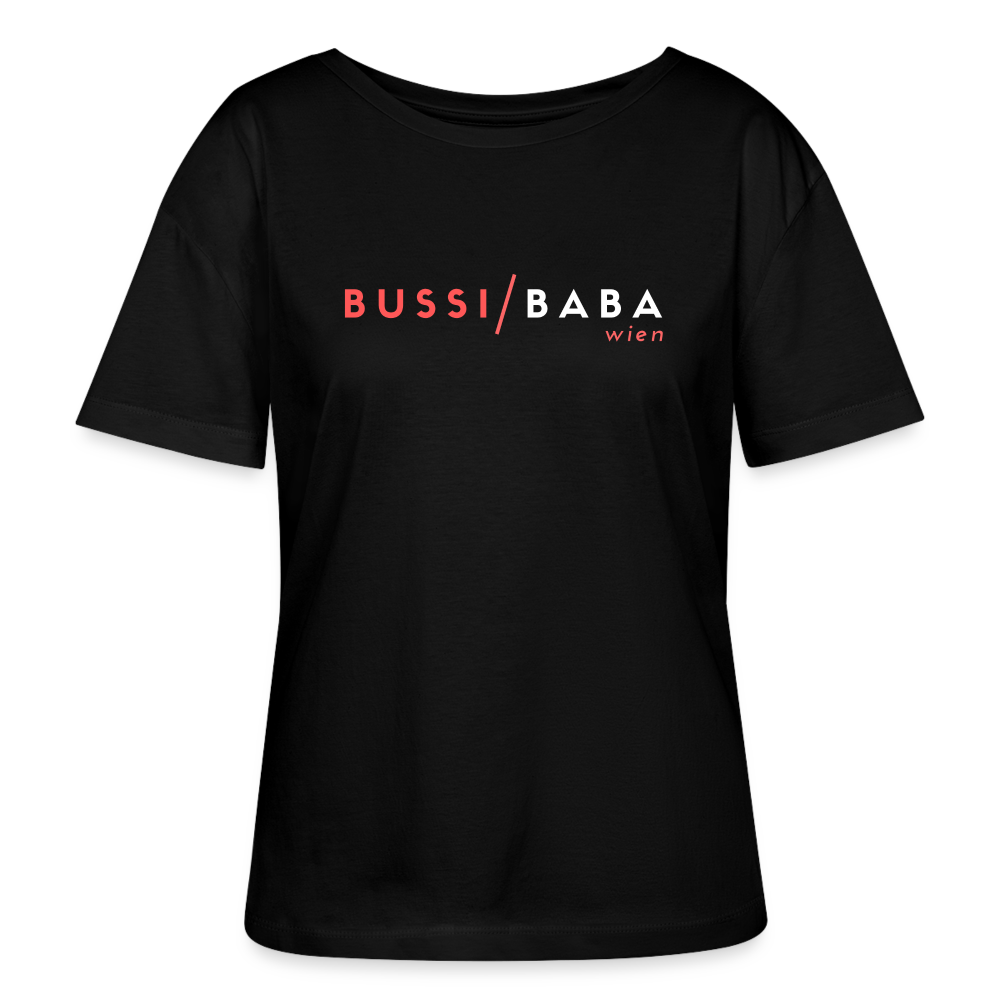 Bussi / Baba Wien korallenrot, Stanley/ Stella lockeres Frauen Bio T-Shirt relaxed fit - Schwarz