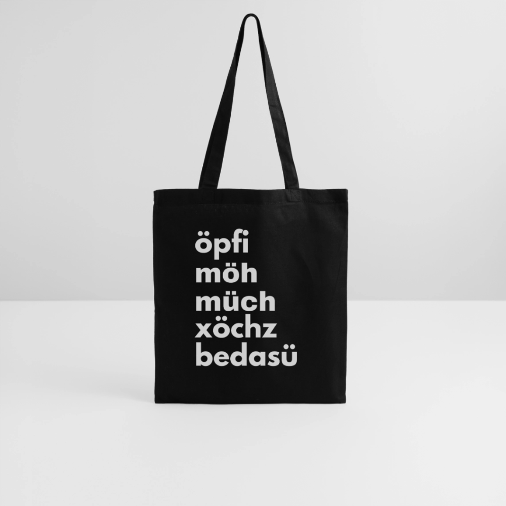 Einkaufsliste, Sackerl - Schwarz