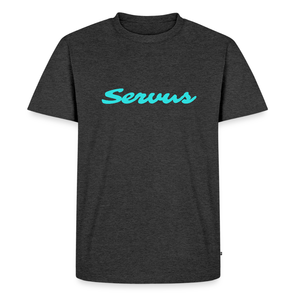 Servus (dt. Hallo), Männer Premium T-Shirt - Anthrazit meliert