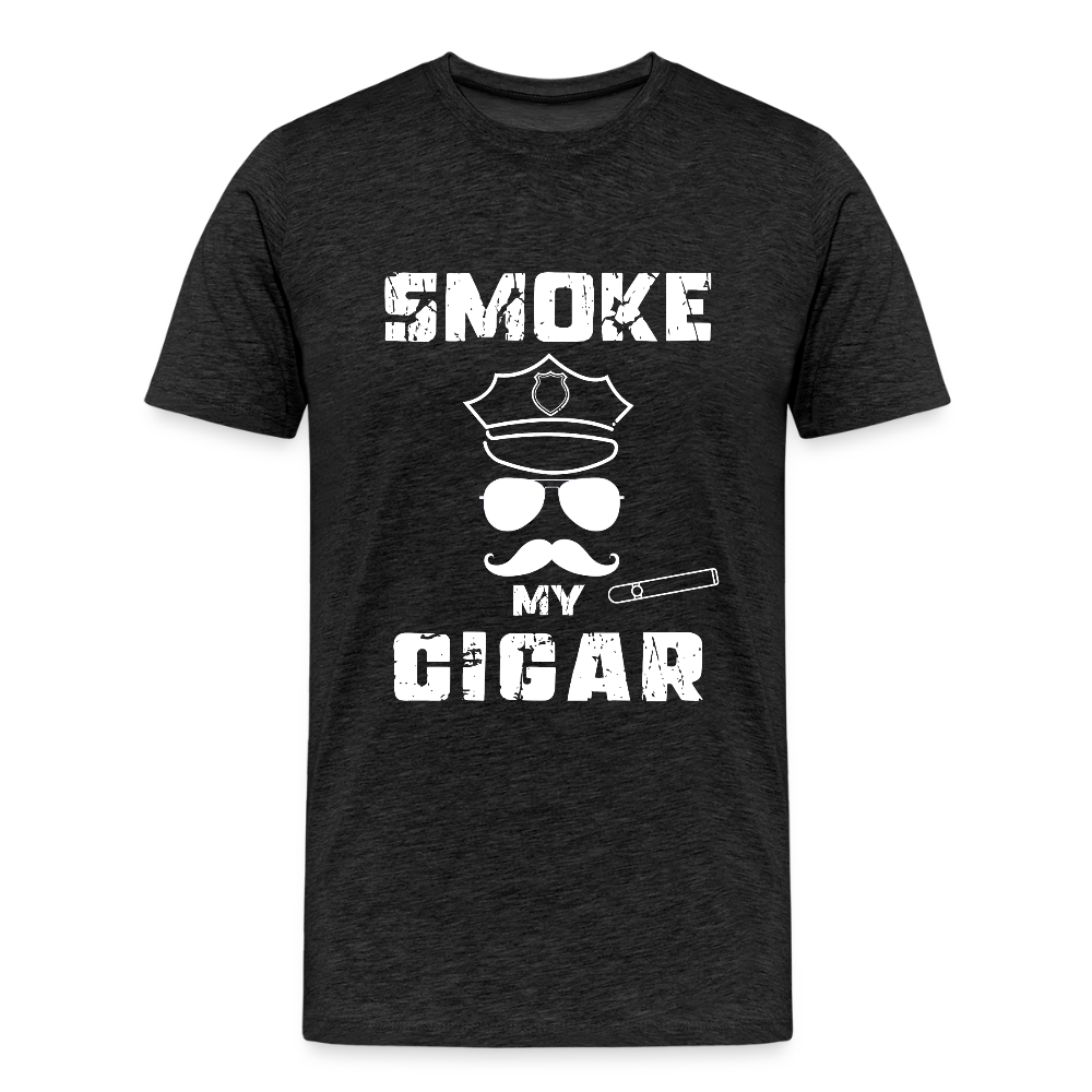 Smoke My Cigar - Zigarren Mann mit Zigarre, Hot Daddy, Cigar Man, Men/ Männer Premium T-Shirt - Anthrazit