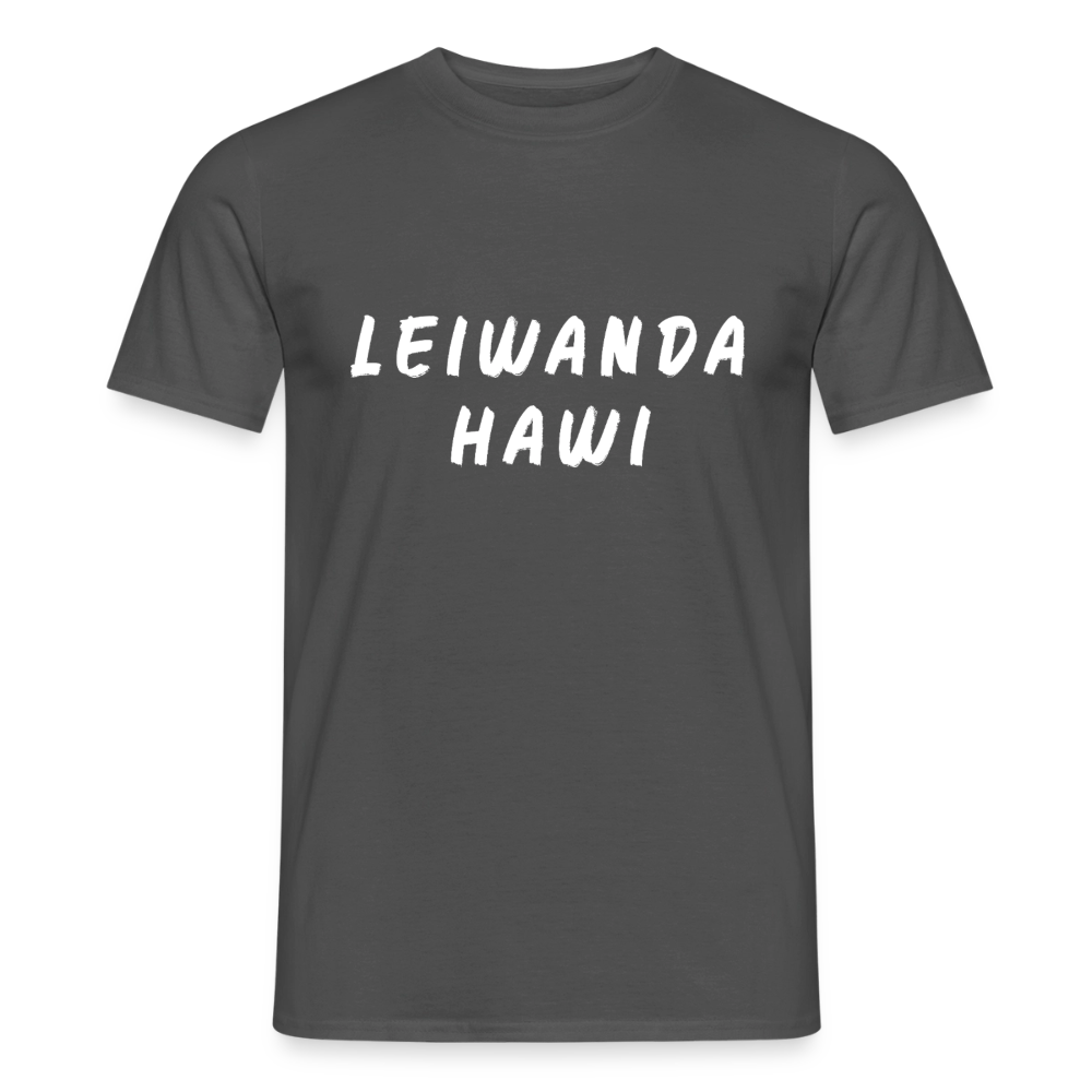 LEIWANDA HAWI aufgepinselt, Männer T-Shirt - Anthrazit
