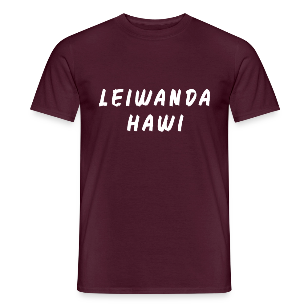 LEIWANDA HAWI aufgepinselt, Männer T-Shirt - Ziegelrot