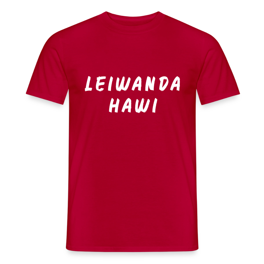 LEIWANDA HAWI aufgepinselt, Männer T-Shirt - Rot