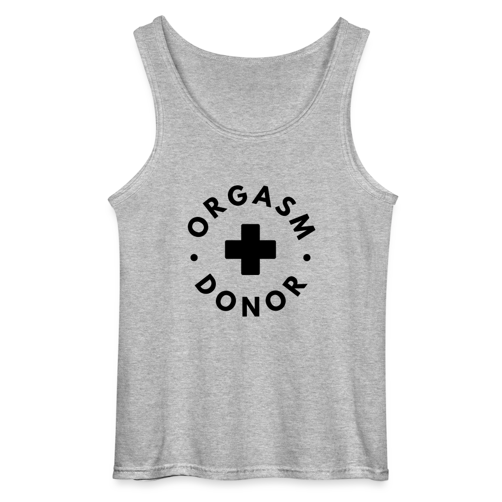ORGASM DONOR, Men/ Männer Tank Top - Grau meliert