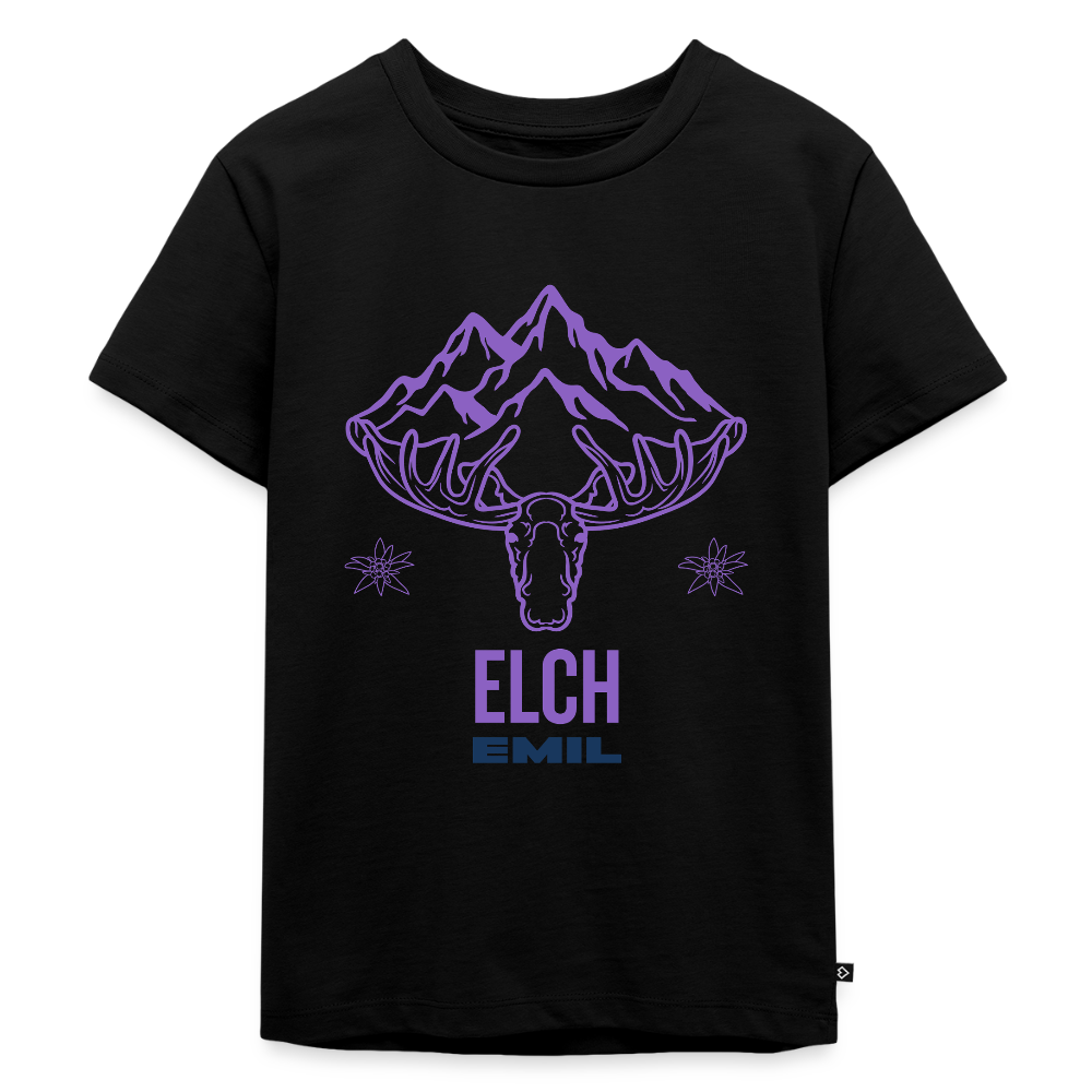 Elch Emil in Österreich, Kinder Premium T-Shirt - Schwarz