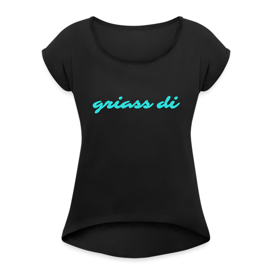 griass di, Lockeres Frauen T-Shirt - Schwarz