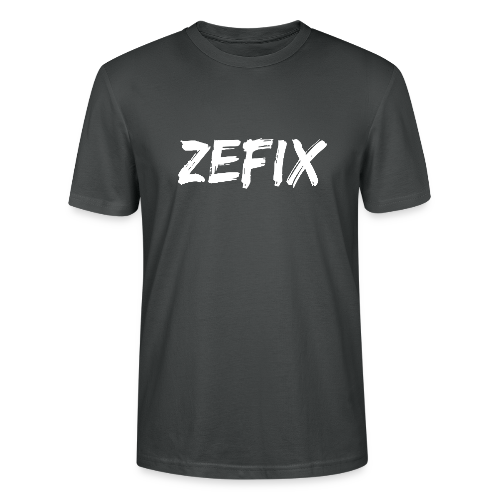 Zefix - Fluchen auf bairisch, Stanley/Stella Unisex Bio T-Shirt - Anthrazit