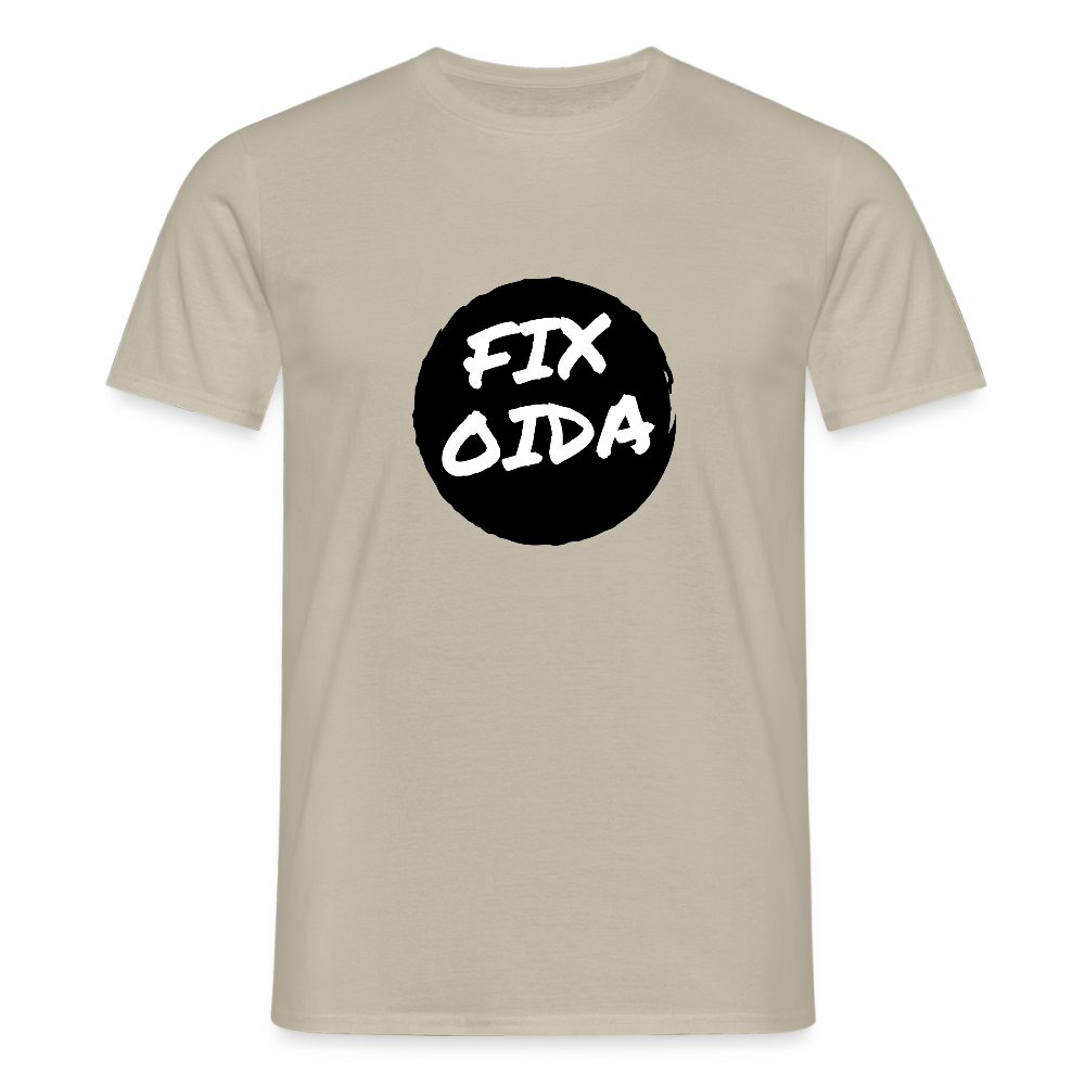 Fix Oida - Wiener Spruch, Männer T-Shirt - Sandbeige