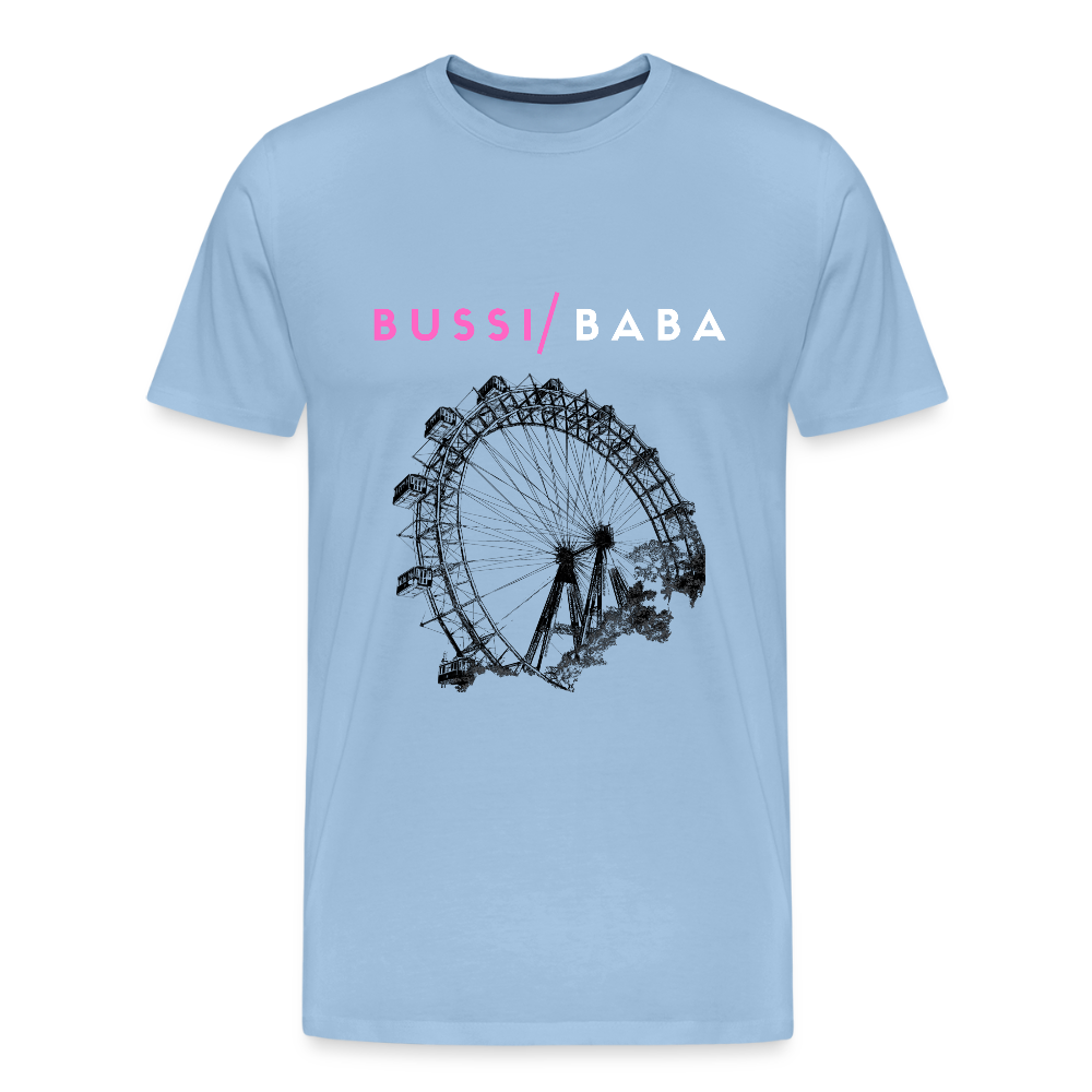 Bussi Baba pink - Wiener Riesenrad in schwarz, Männer Premium T-Shirt - Sky