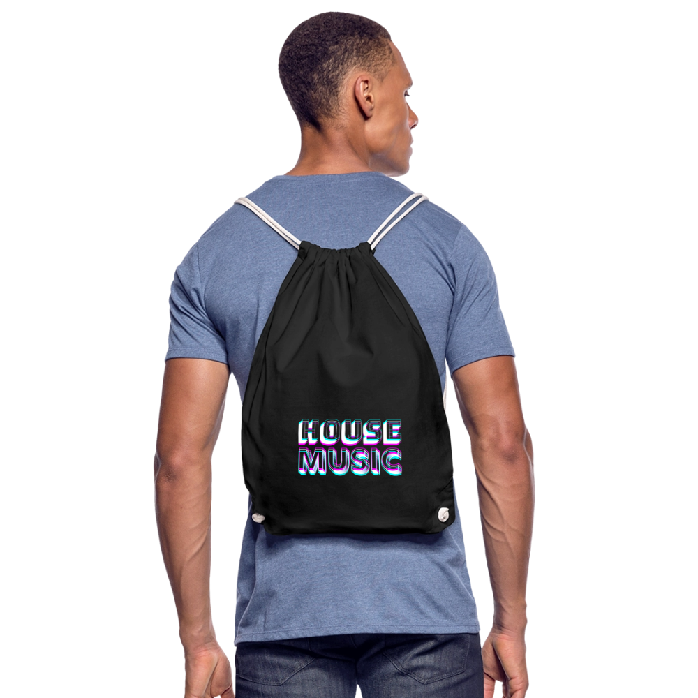 HOUSE MUSIC, Gym Bag - Turnsackerl - Schwarz