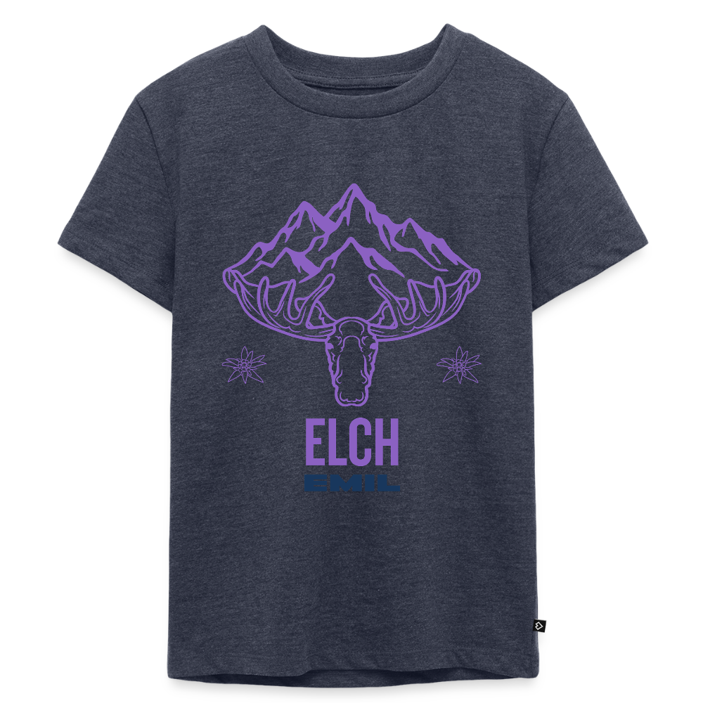 Elch Emil in Österreich, Kinder Premium T-Shirt - Jeansblau 