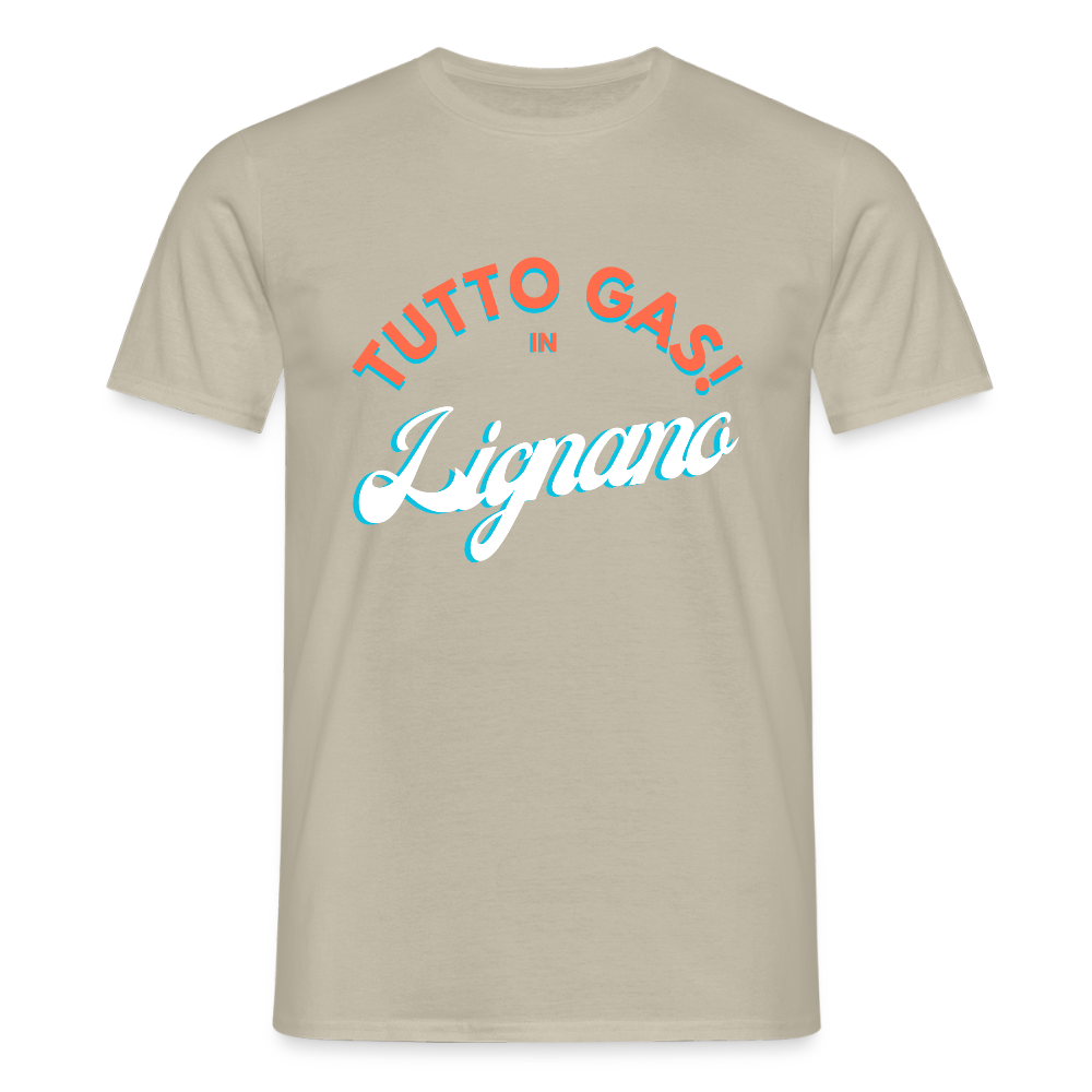 TUTTO GAS! in Lignano,  Männer T-Shirt - Sandbeige