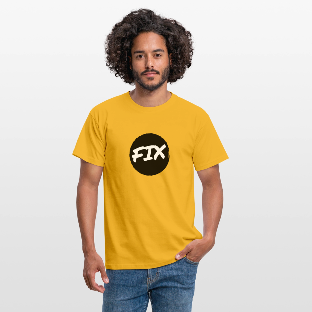 Fix - 100% sicher, fix hoit Oida ;-) Wiener Spruch, Männer T-Shirt - Gelb