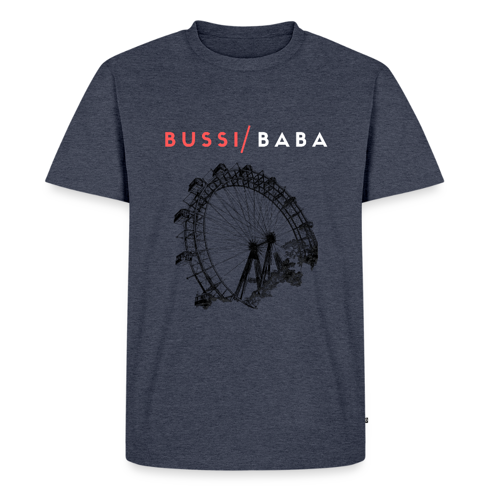 Bussi Baba korallenrot - Wiener Riesenrad in schwarz, Männer Premium T-Shirt - Jeansblau 