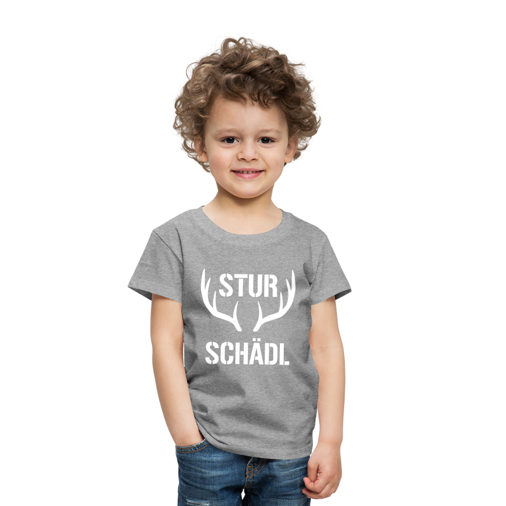 Sturschädl, Kinder (2 - 8 Jahre) Premium  T-Shirt - Grau meliert
