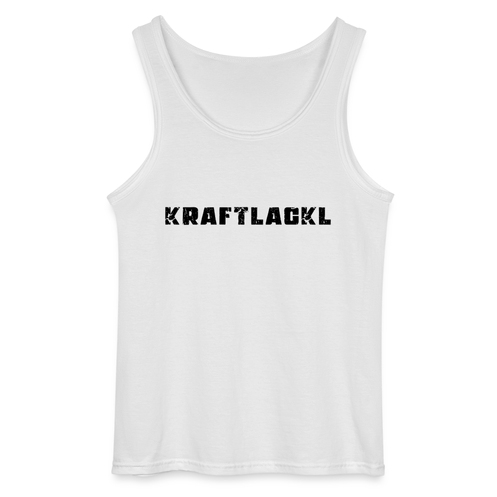 Kraftlackl, Männer Tank Top - Weiß