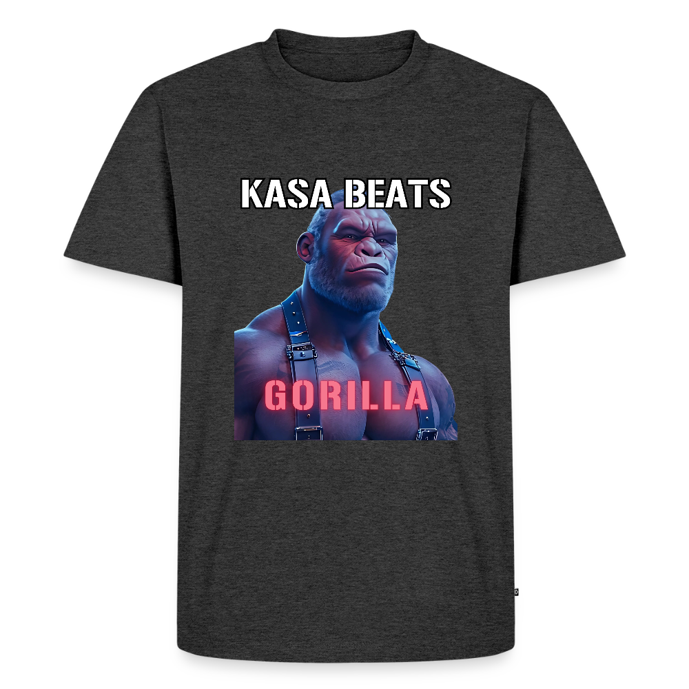 KASA BEATS - GORILLA, Men Premium T-Shirt - Anthrazit meliert