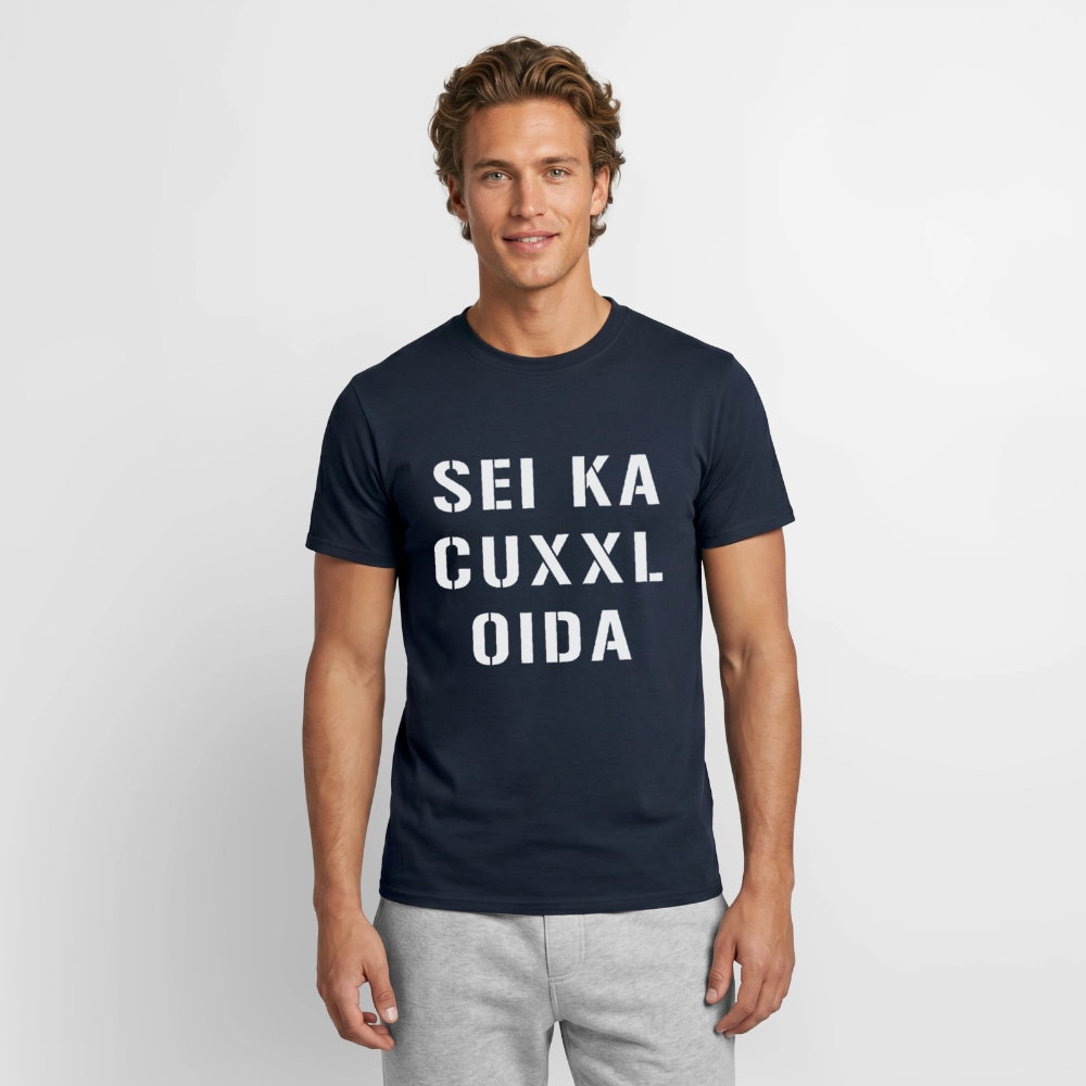SEI KA CUXXL OIDA, Männer T-Shirt - Navy