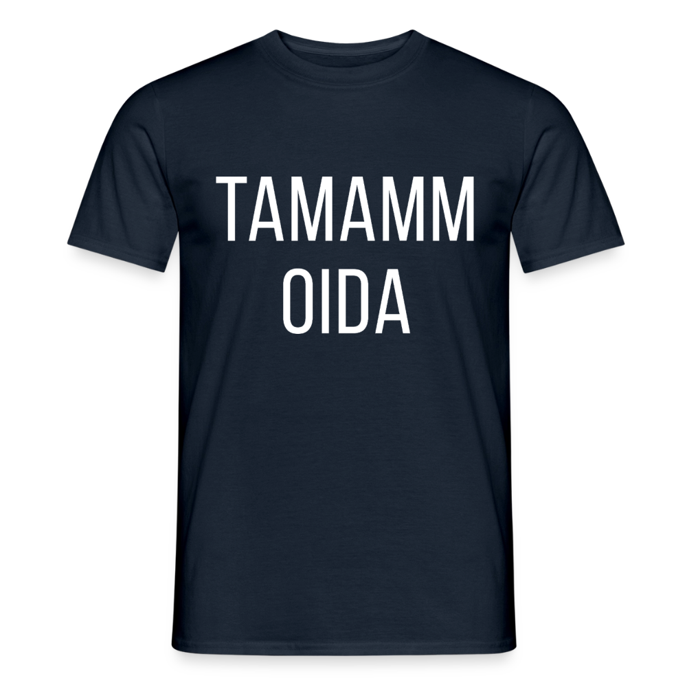 TAMAMM OIDA, Männer T-Shirt - Navy