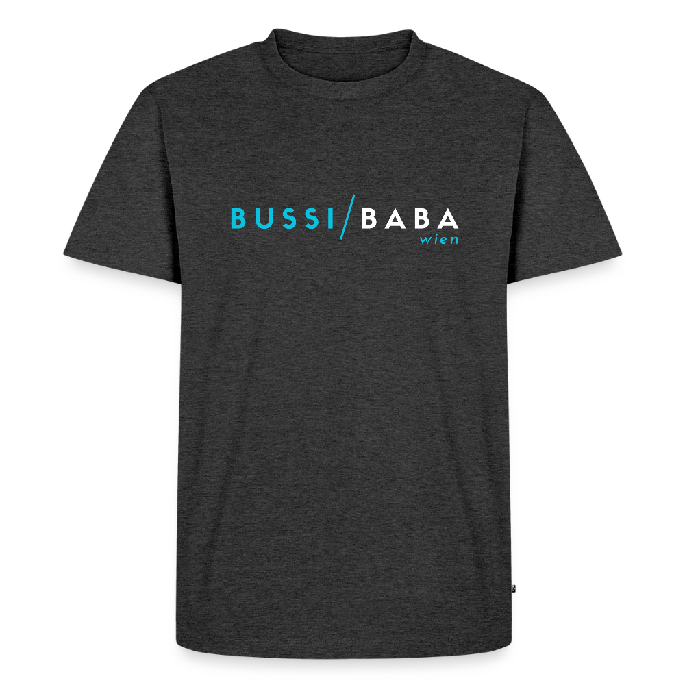 Bussi / Baba Wien aquablau, Männer Premium T-Shirt - Anthrazit meliert