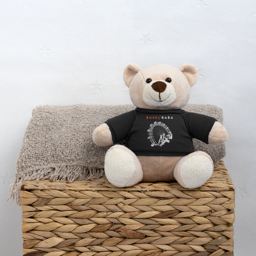 Bussi Baba korallrot - Wiener Riesenrad weiß, Teddy - Schwarz