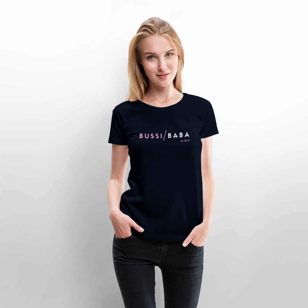 Bussi / Baba Wien rosa, Frauen Premium T-Shirt - Navy