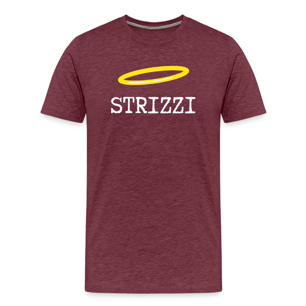 Strizzi, Männer Premium T-Shirt - Bordeauxrot meliert