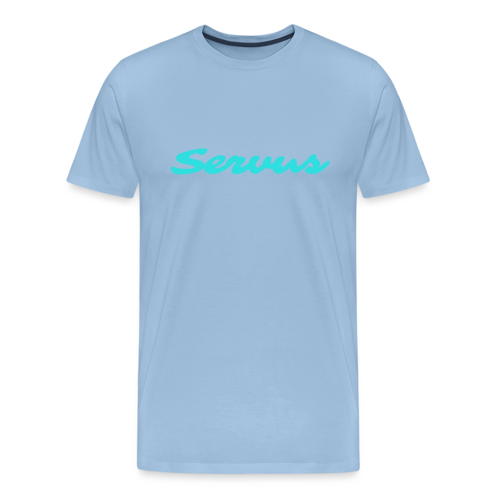 Servus (dt. Hallo), Männer Premium T-Shirt - Sky