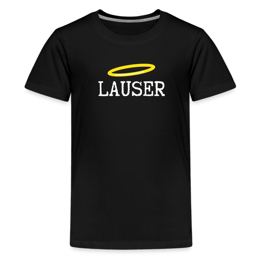 Lauser, österreichischer Lausbub - Teenager (10 - 12 J.) Premium T-Shirt - Schwarz