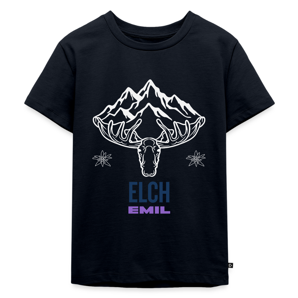 Elch Emil in Österreich, Kinder Premium T-Shirt - Navy