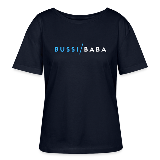 Bussi / Baba hellblau, Stanley/ Stella lockeres Frauen Bio T-Shirt relaxed fit - Navy