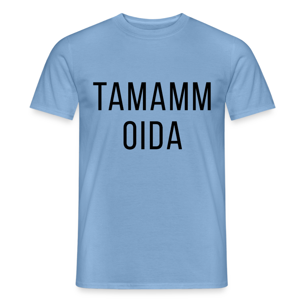 TAMAMM OIDA schwarz, Männer T-Shirt - Carolina Blue